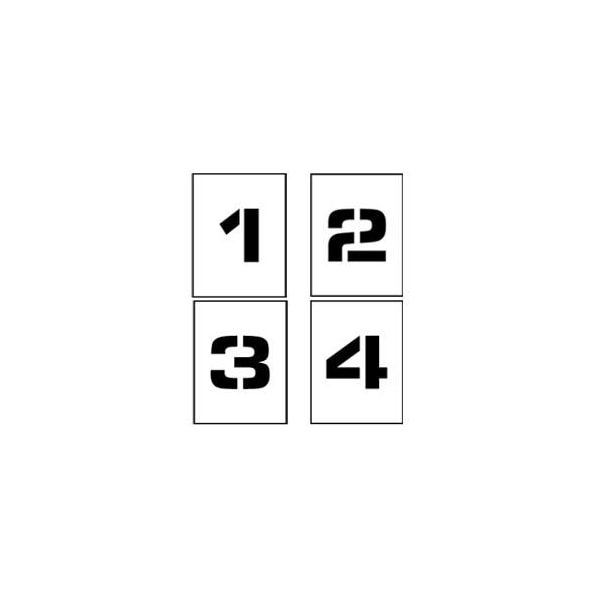 12 Single Character Stencil - Number Set 0-9